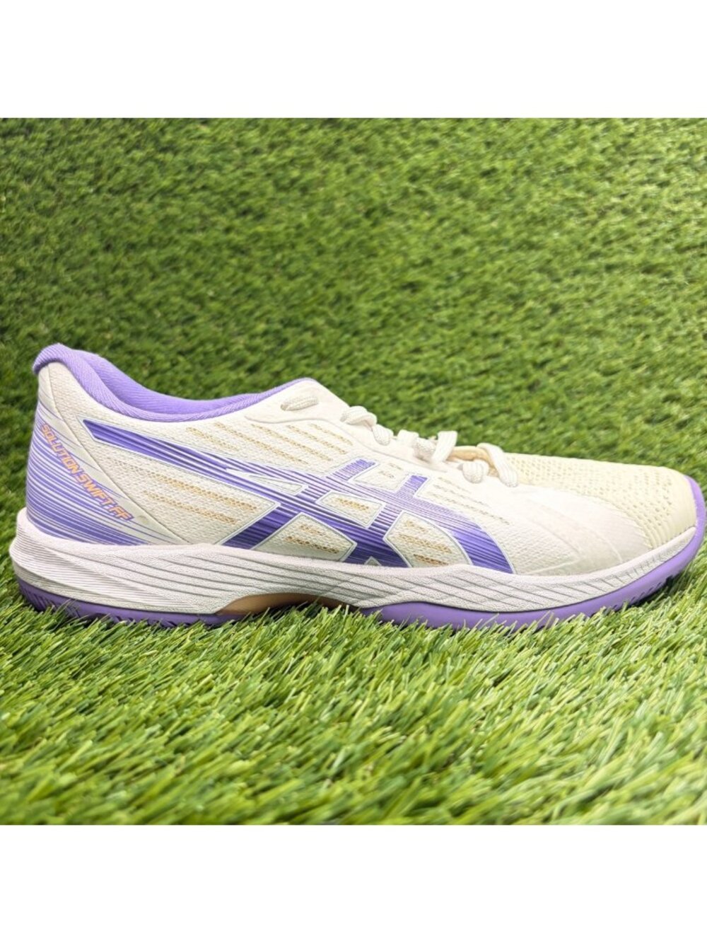 Asics Solution Swift FF Womens Size 8.5 White Purple Running Shoes Sneakers